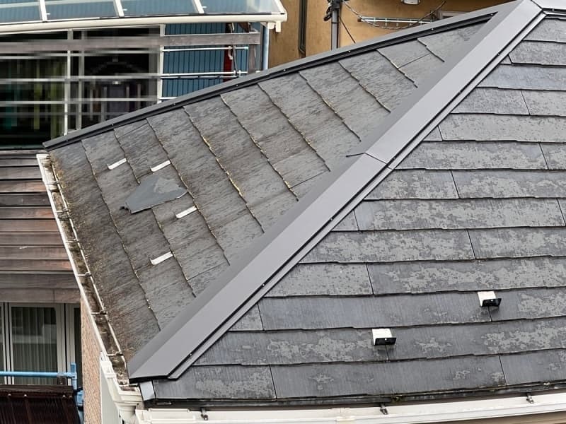 高所撮影で屋根を撮影